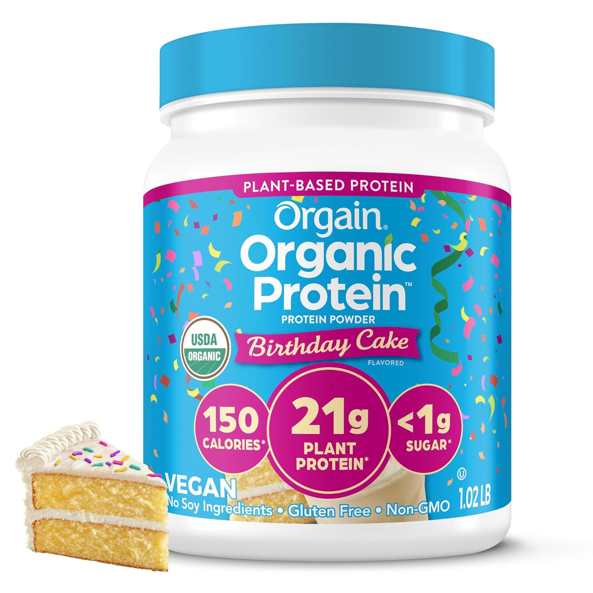 Proteína Vegana Orgánica Orgain - 21g, 7g Fibra, 1.02 lb