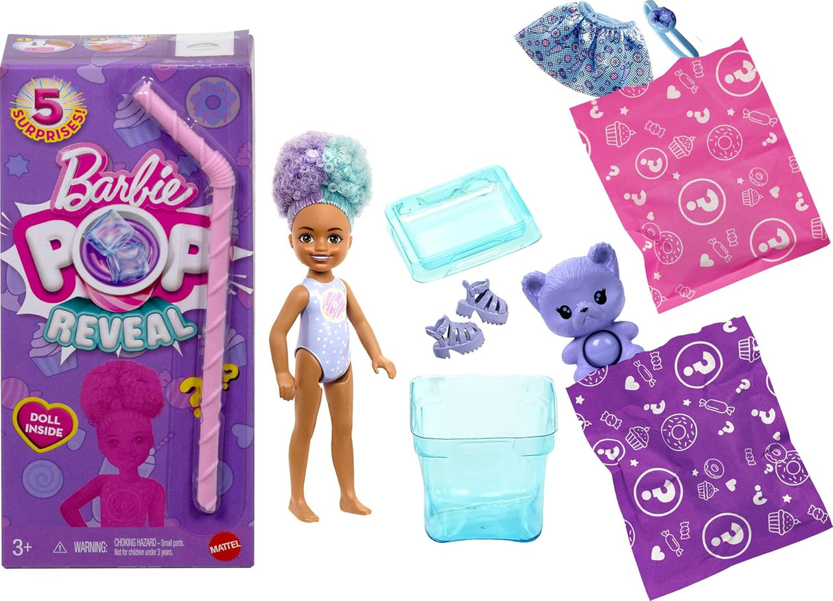 Barbie Chelsea Pop Reveal Set, Sorpresas y Cambio de Color