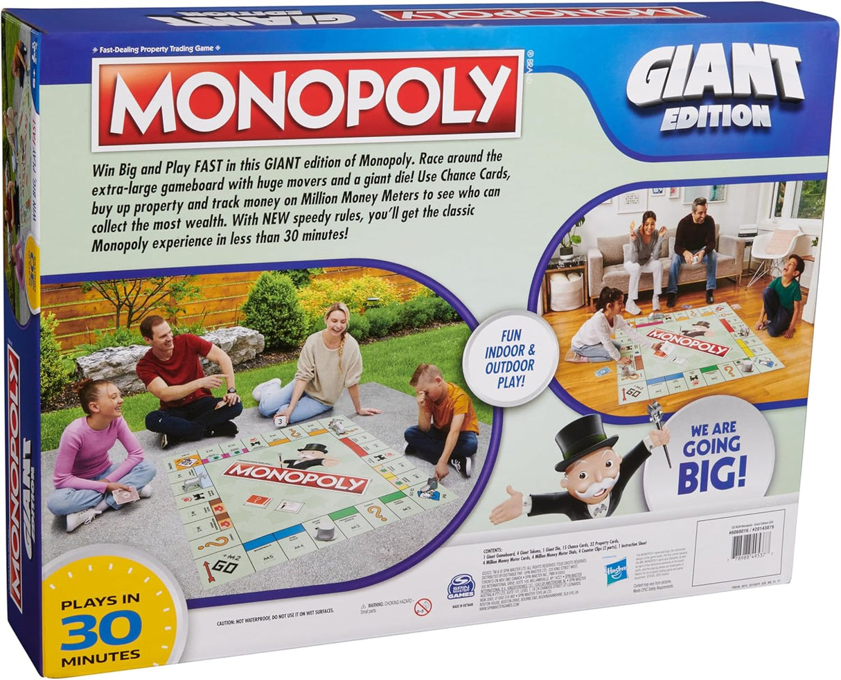 Monopoly Edición Gigante Spin Master - Juego Familiar para Niños