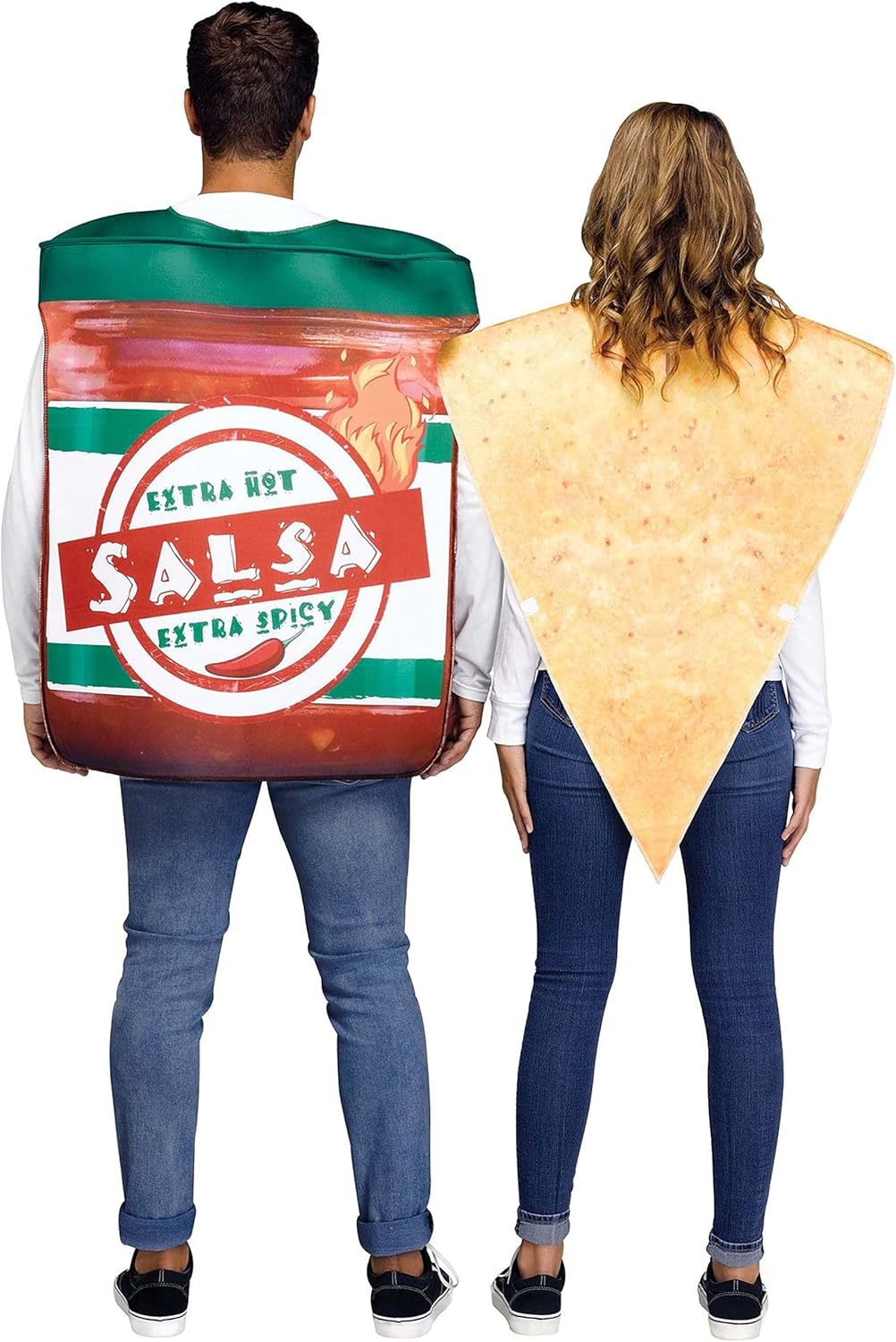 Disfraz de pareja de salsa y papas fritas para adultos