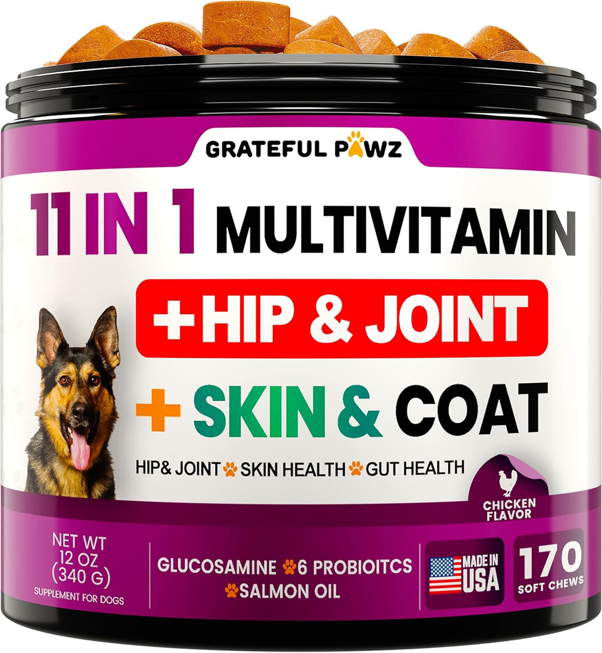 Vitaminas Multivitamínico masticable para perros