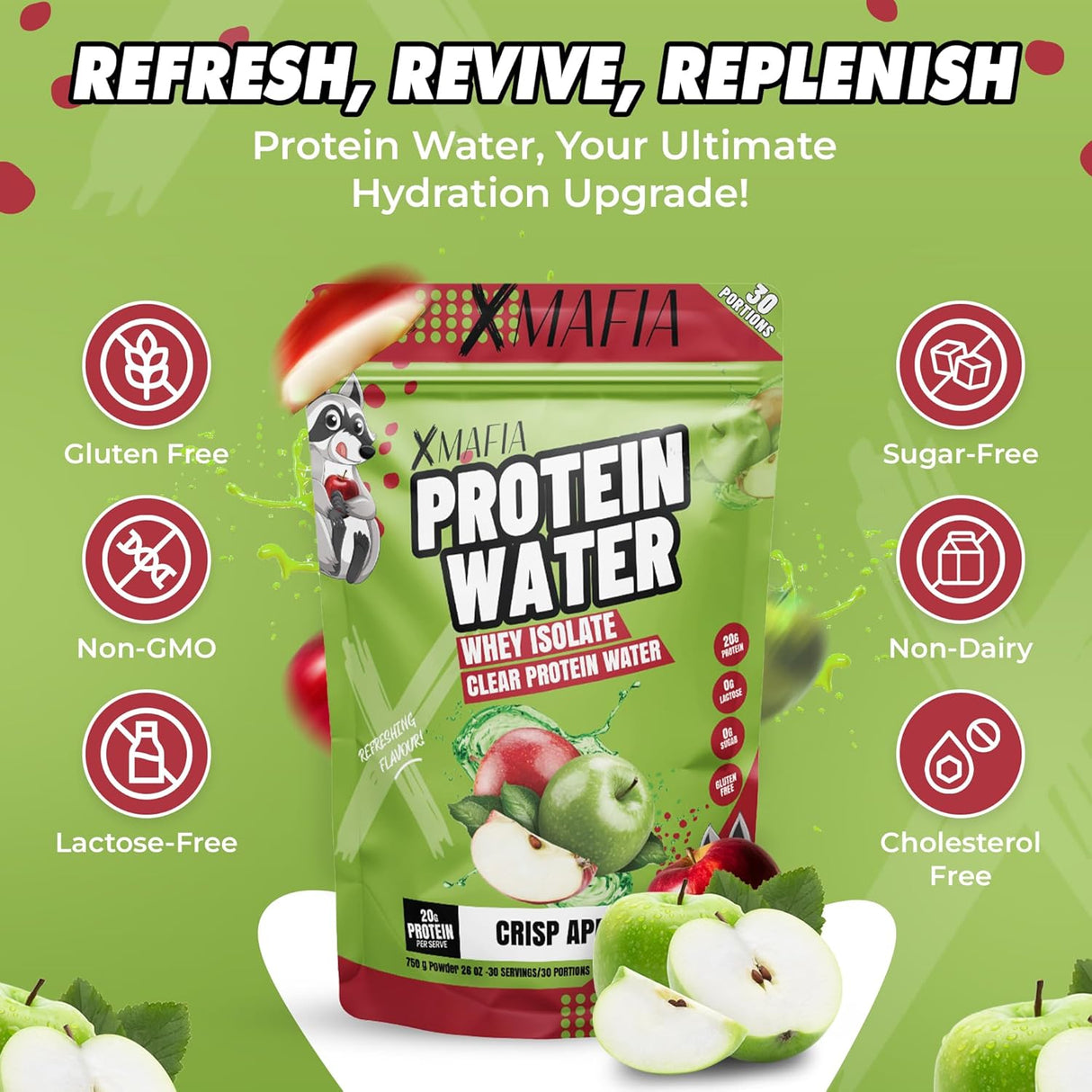 XMafia Proteína Líquida, 20g, 30 Serv, Hidratante, Iso Juice