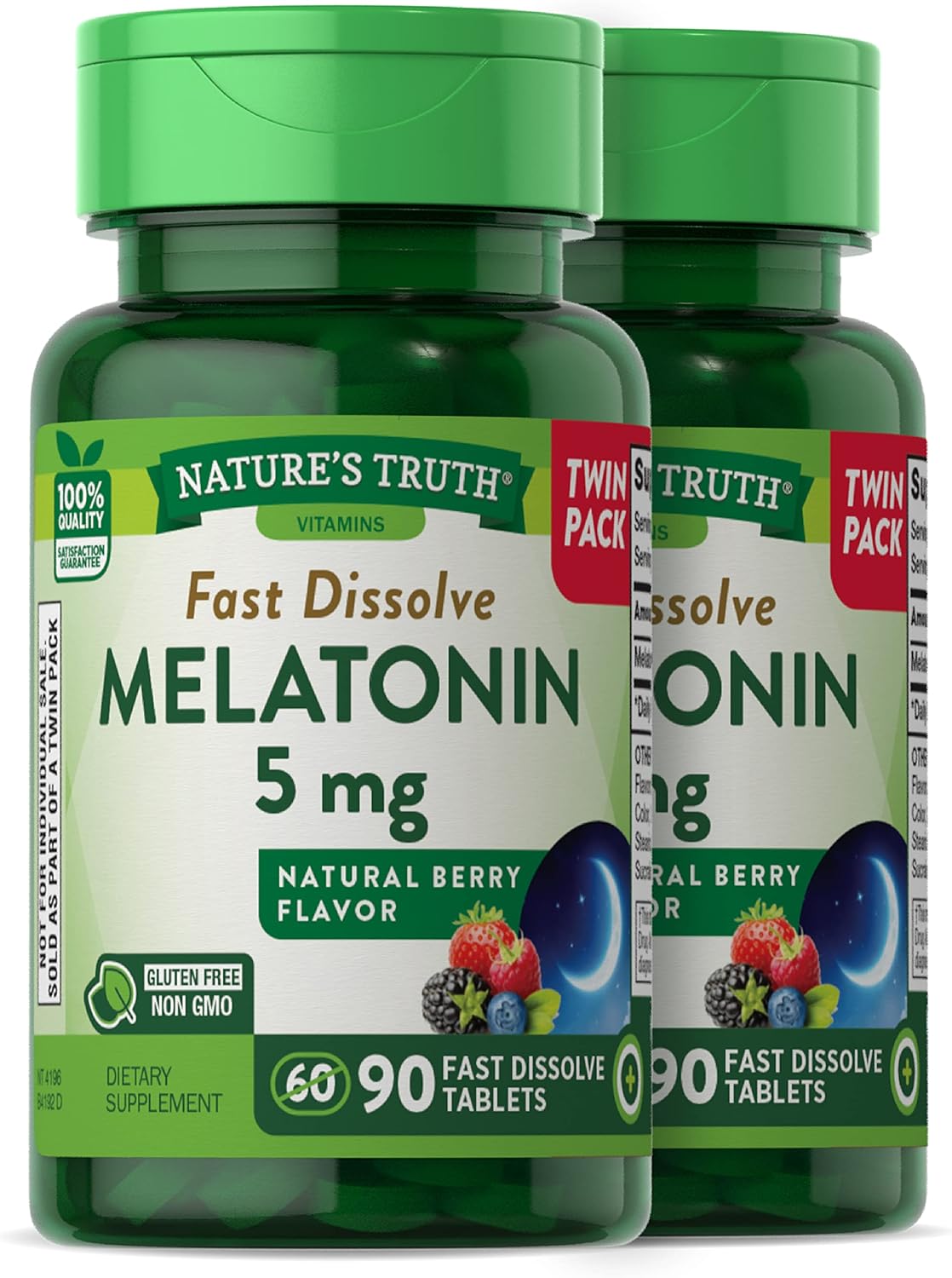 Melatonina 5 mg Nature's Truth | 180 Tabletas Vegetarianas
