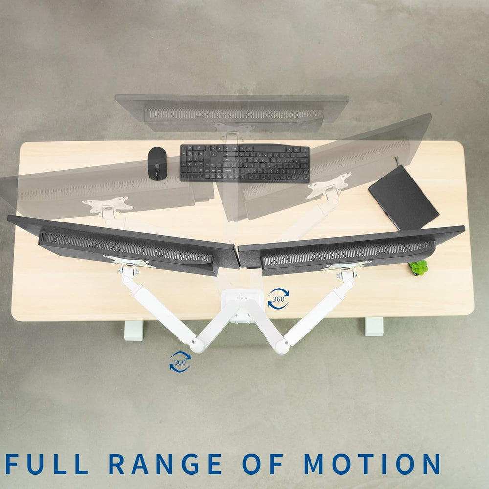 Soporte Doble de Monitor VIVO, Brazo Neumático, STAND-V102OW