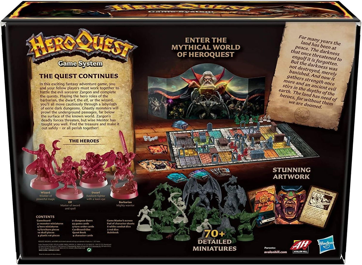 Juego de Mesa HeroQuest de Hasbro, Aventura Fantástica, 2-5 Jugadores