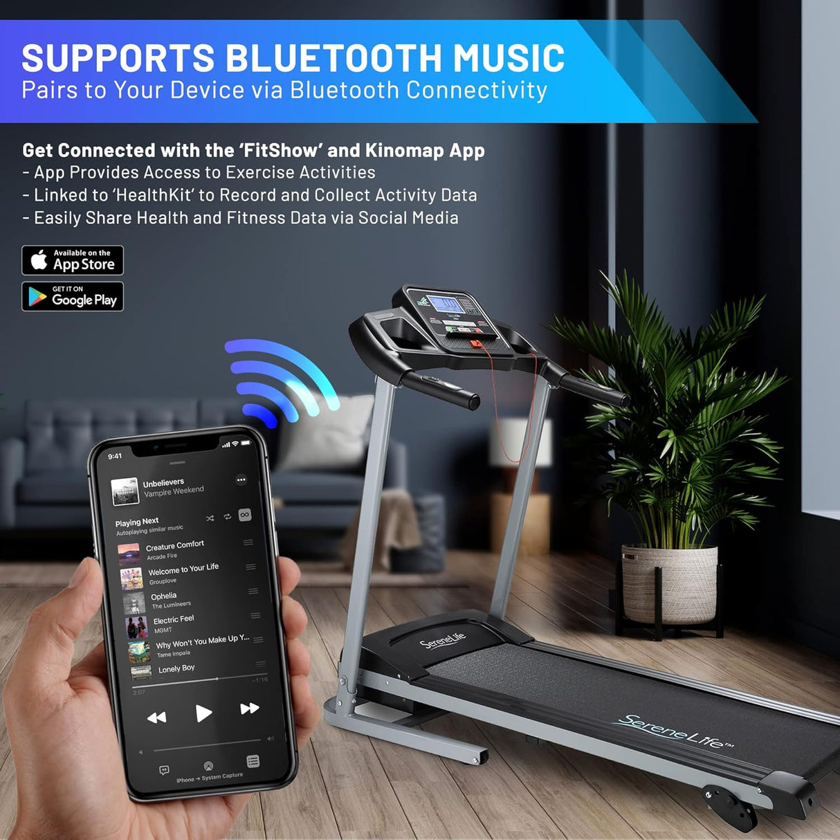 Caminadoras plegable de ejercicio SERENELIFE SLFTRD418