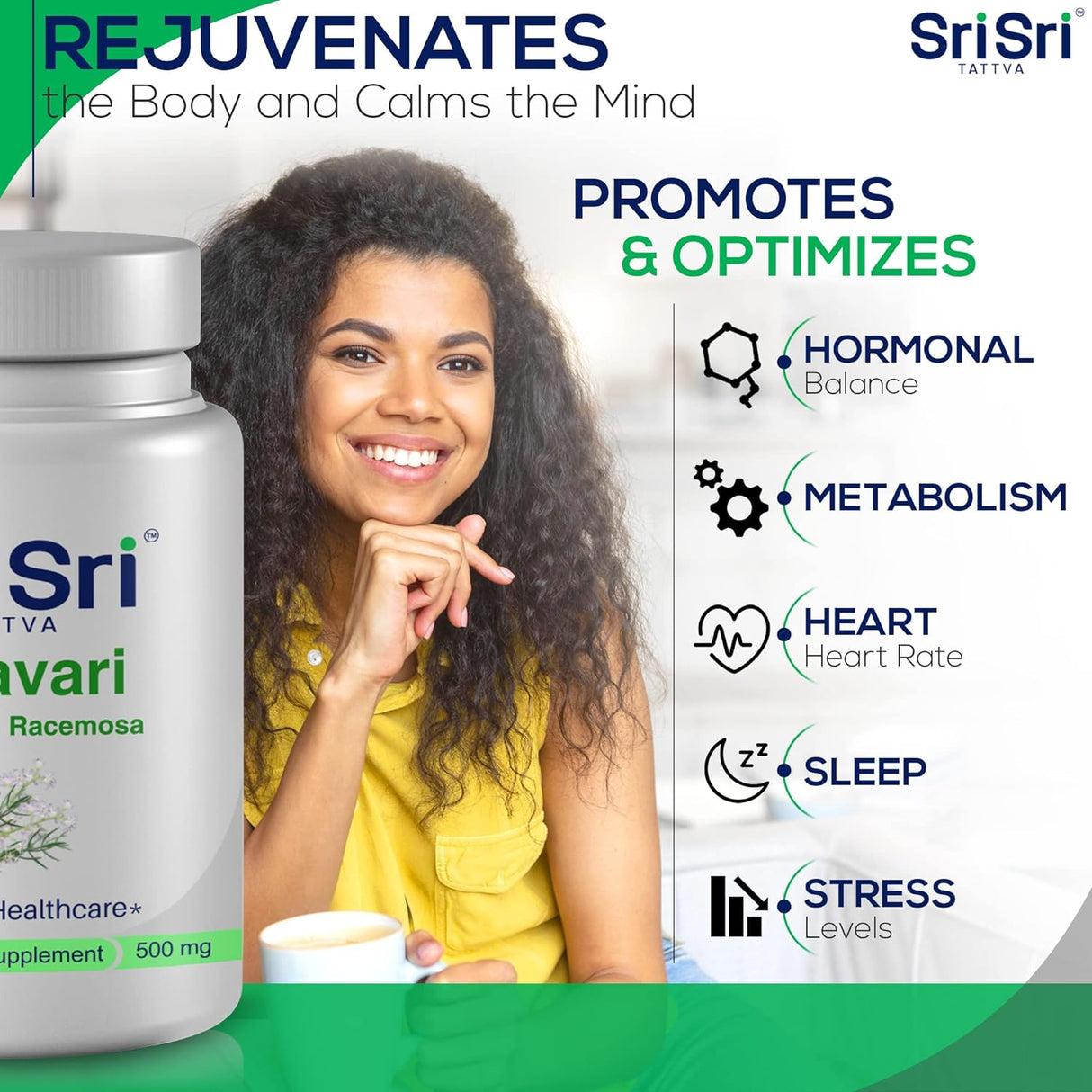 Suplemento Sri Sri Tattva Shatavari Espárragos Racemosa