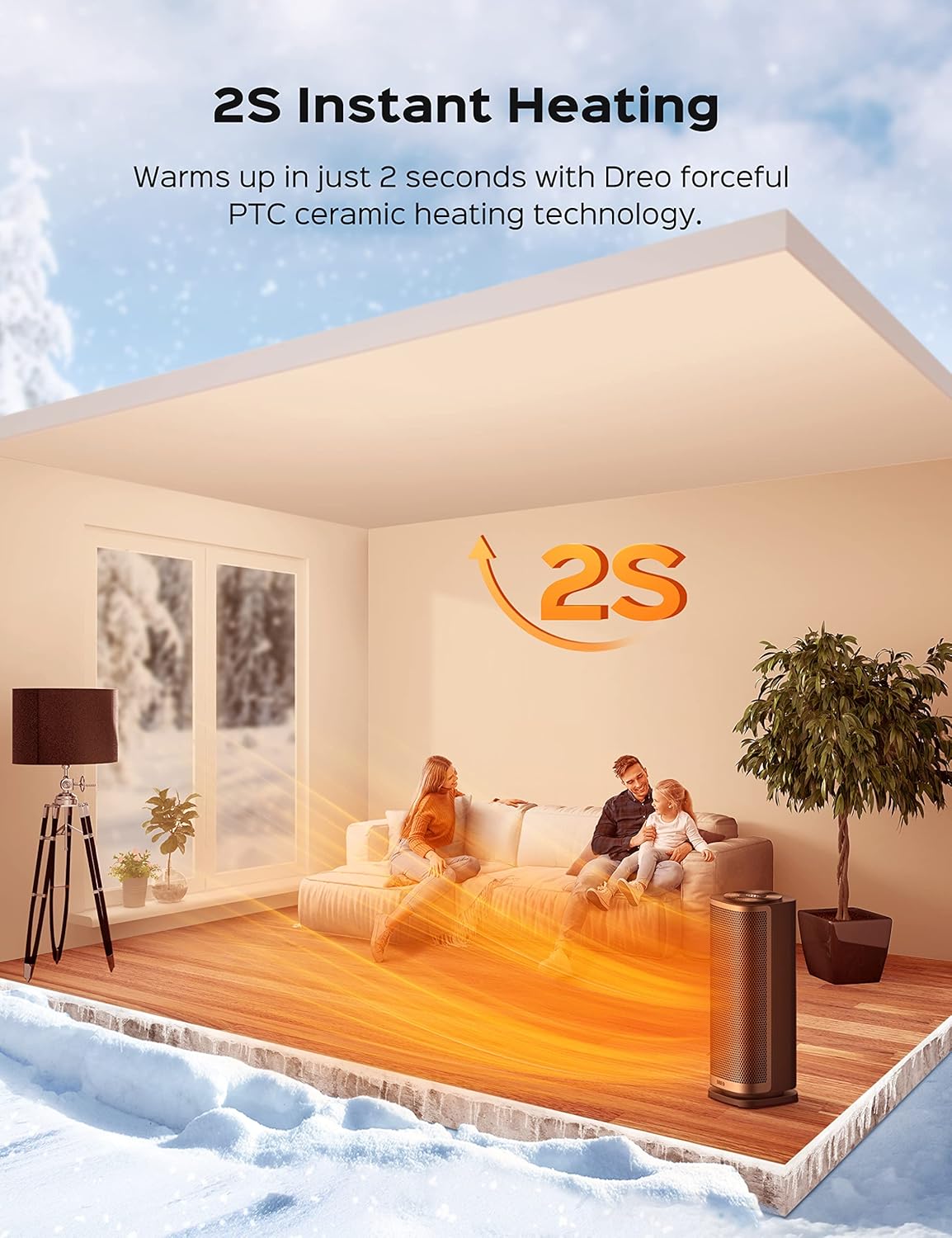 Calentadores para interior con protección contra vuelco