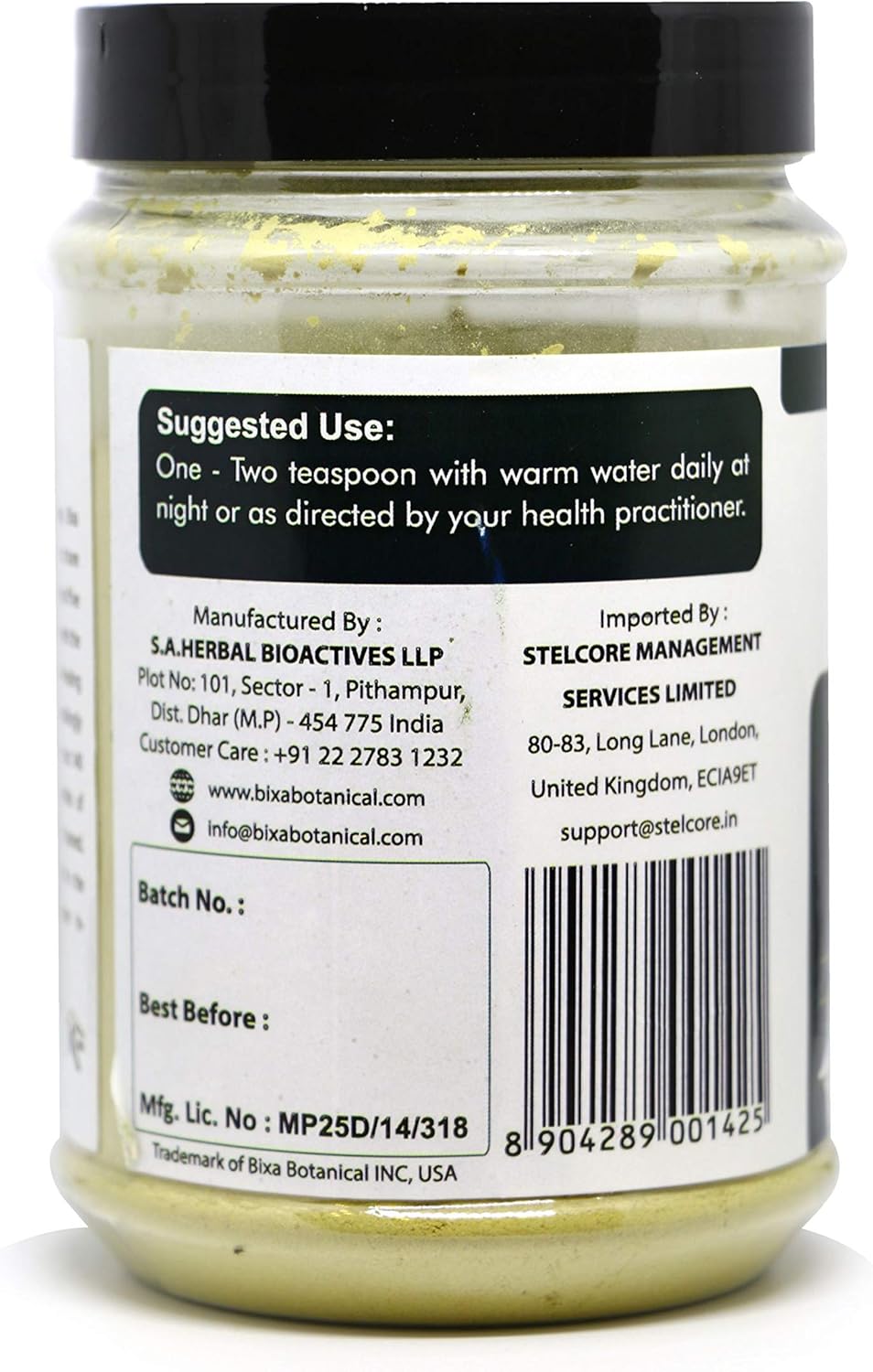 Suplemento Polvo de trifala 7 Oz Haritaki, Bibhitaki y Amla