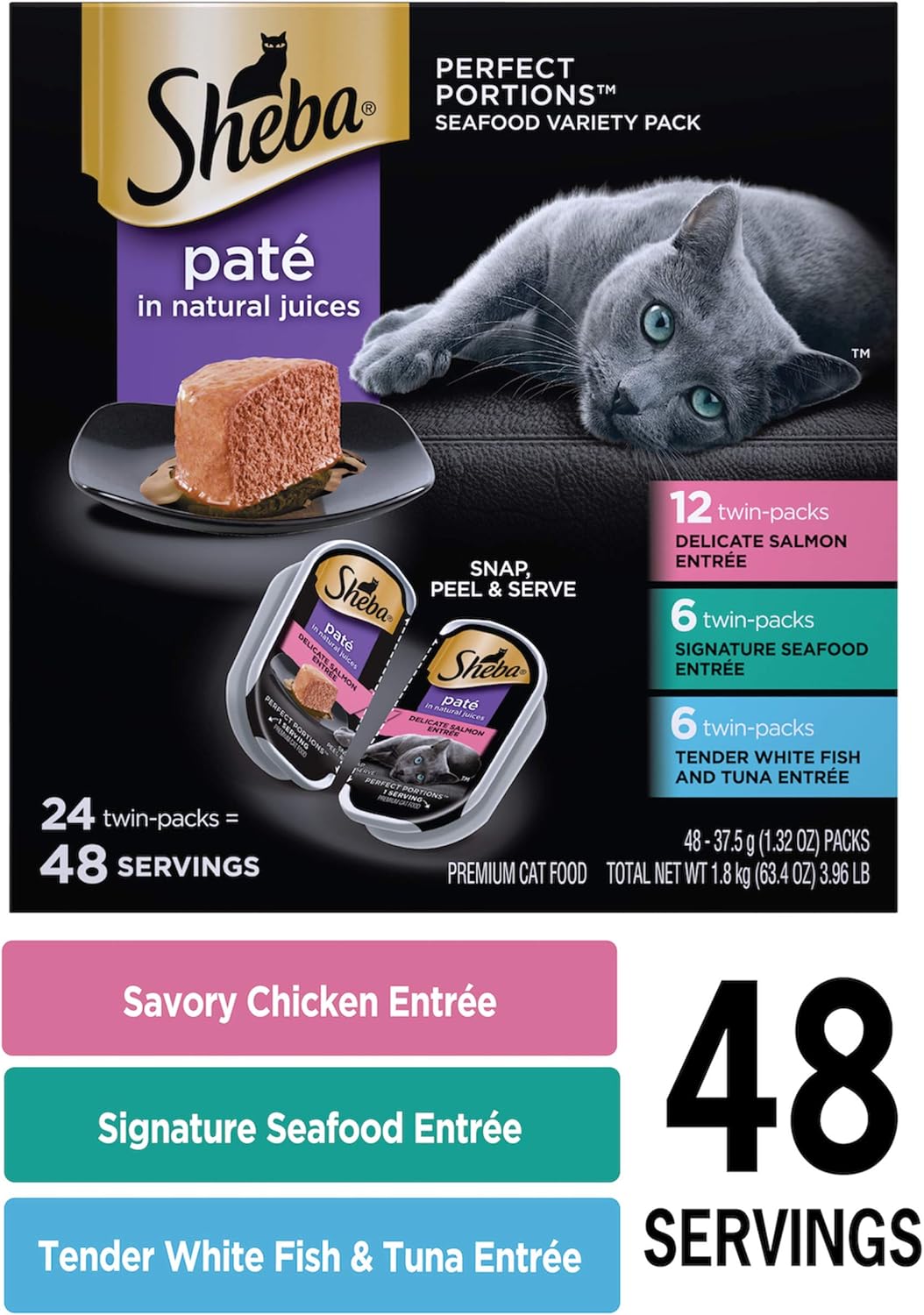 Alimento Paté comida húmeda para gatos Paquetes variados
