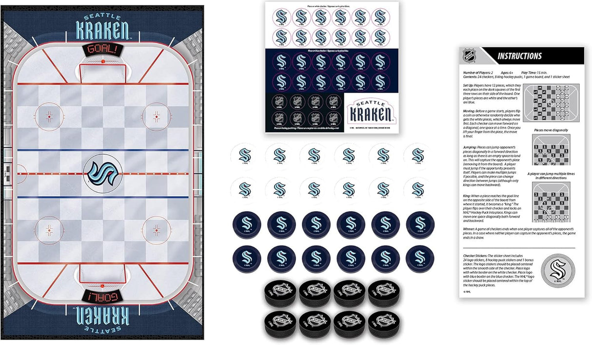 Juego de Mesa de Damas NHL Seattle Kraken - MasterPieces