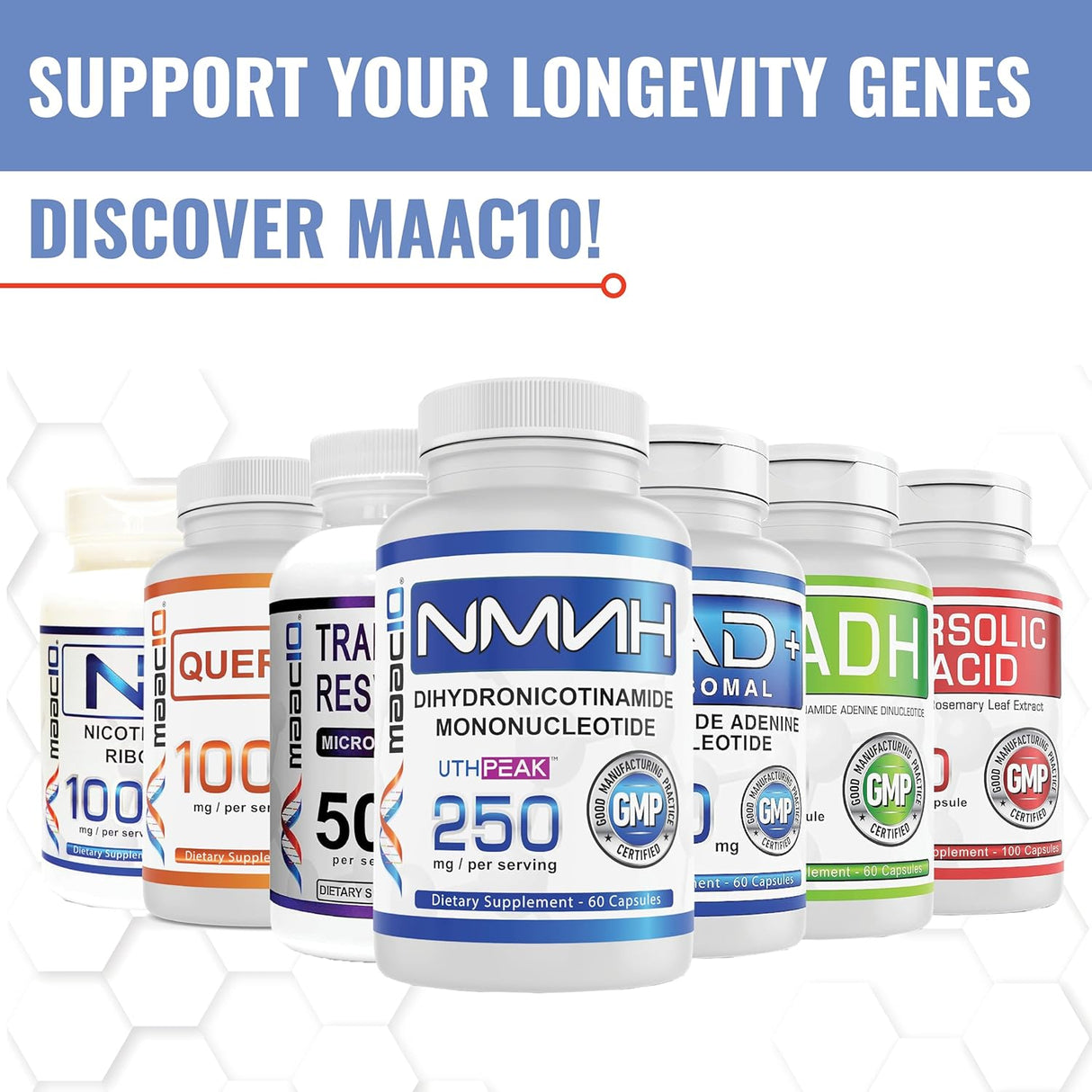 Suplemento Suplemento NMNH NAD+ 250mg 60 cápsulas