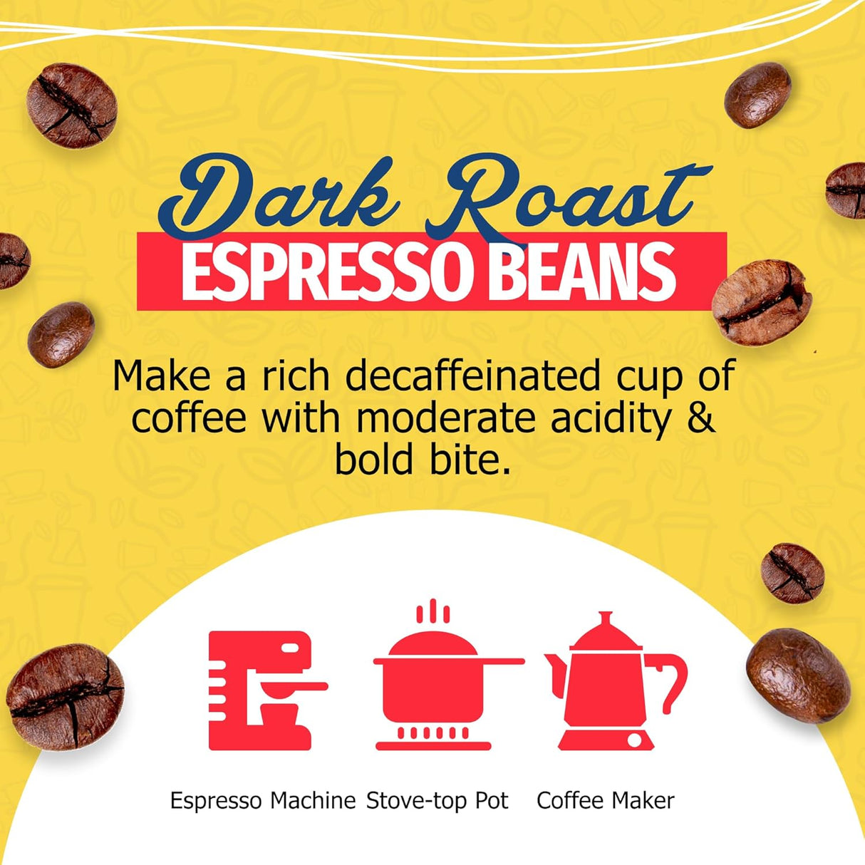 Café Aroma Espresso Descafeinado 8.8oz, Estilo Cubano, 4-Pack