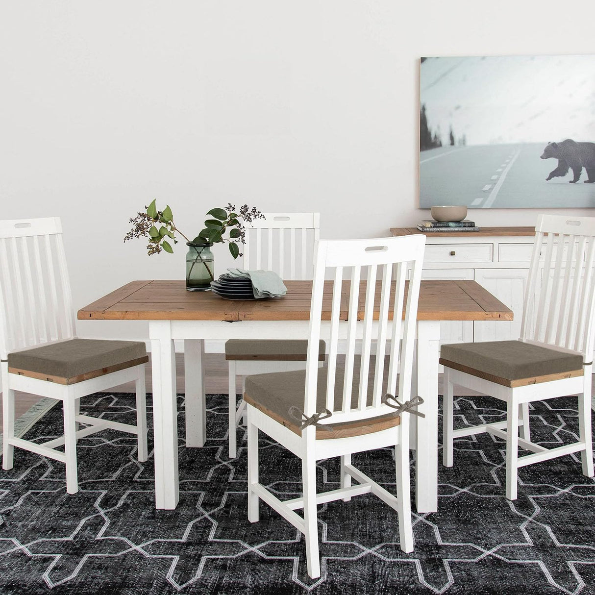 Cojines para Sillas de Comedor Cozyide, 4 Pack, Antideslizantes