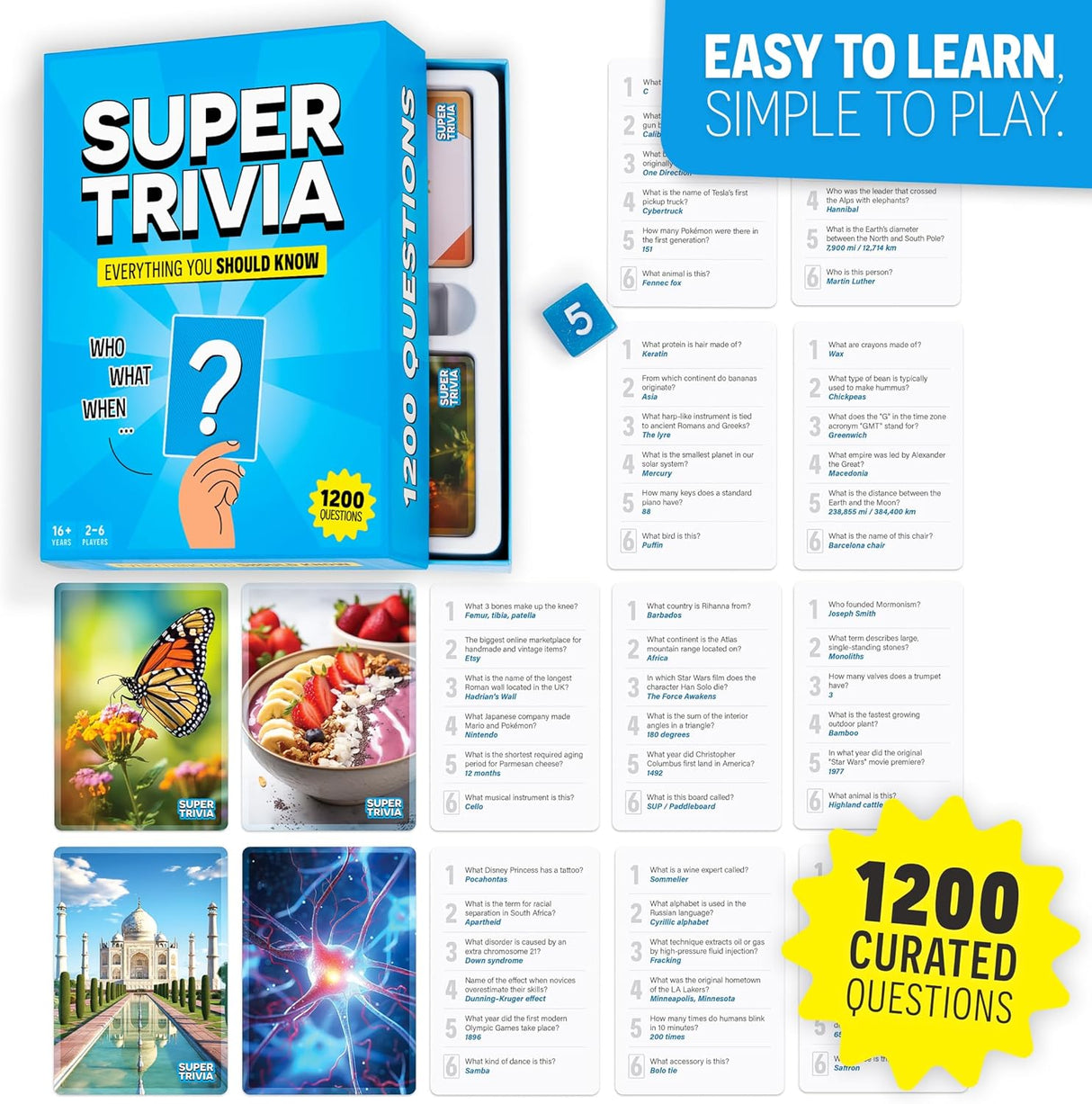 Juego de Trivia para Adultos - 1200 Preguntas - Diversión Familiar
