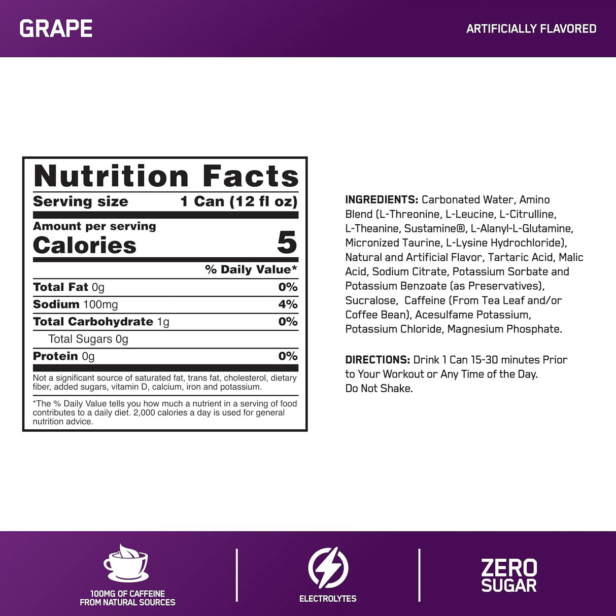 Suplemento Bebida Amino Energy Plus Electrolytes 12und uva