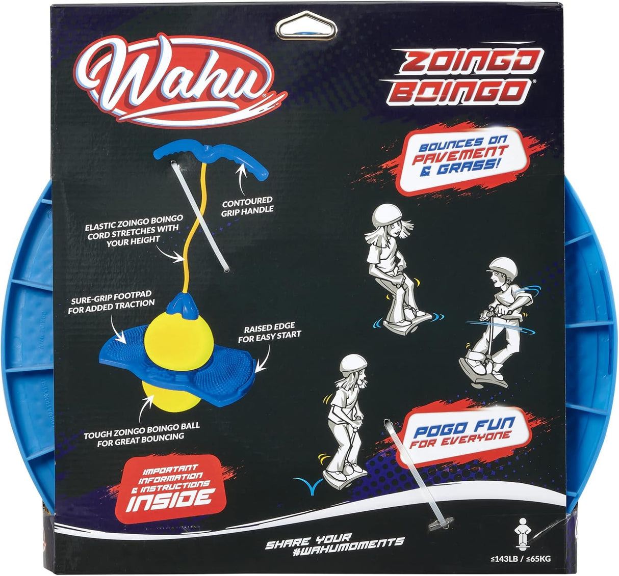 Pogo Ball Wahu Zoingo Boingo, flexible, para niños 6+