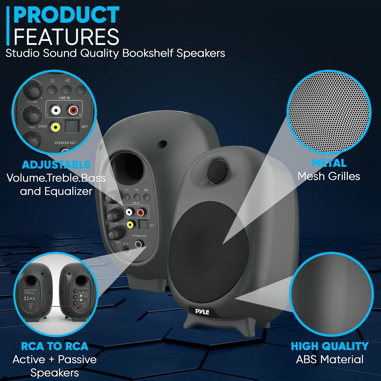 Parlantes Portátiles con Bluetooth de 60 W PYLE-HOME PBKSR40