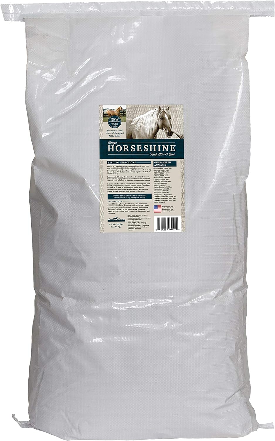Suplemento de Omega-3 de linaza Omega Horseshine, 45 lb.