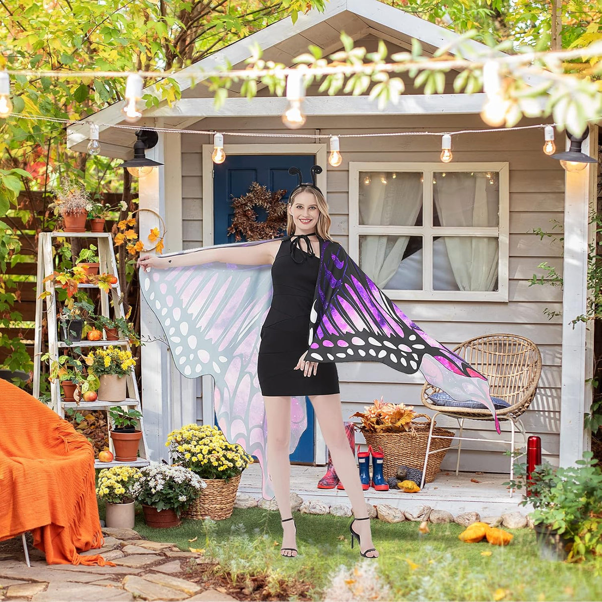 Disfraces de mariposa para mujer morado talla única