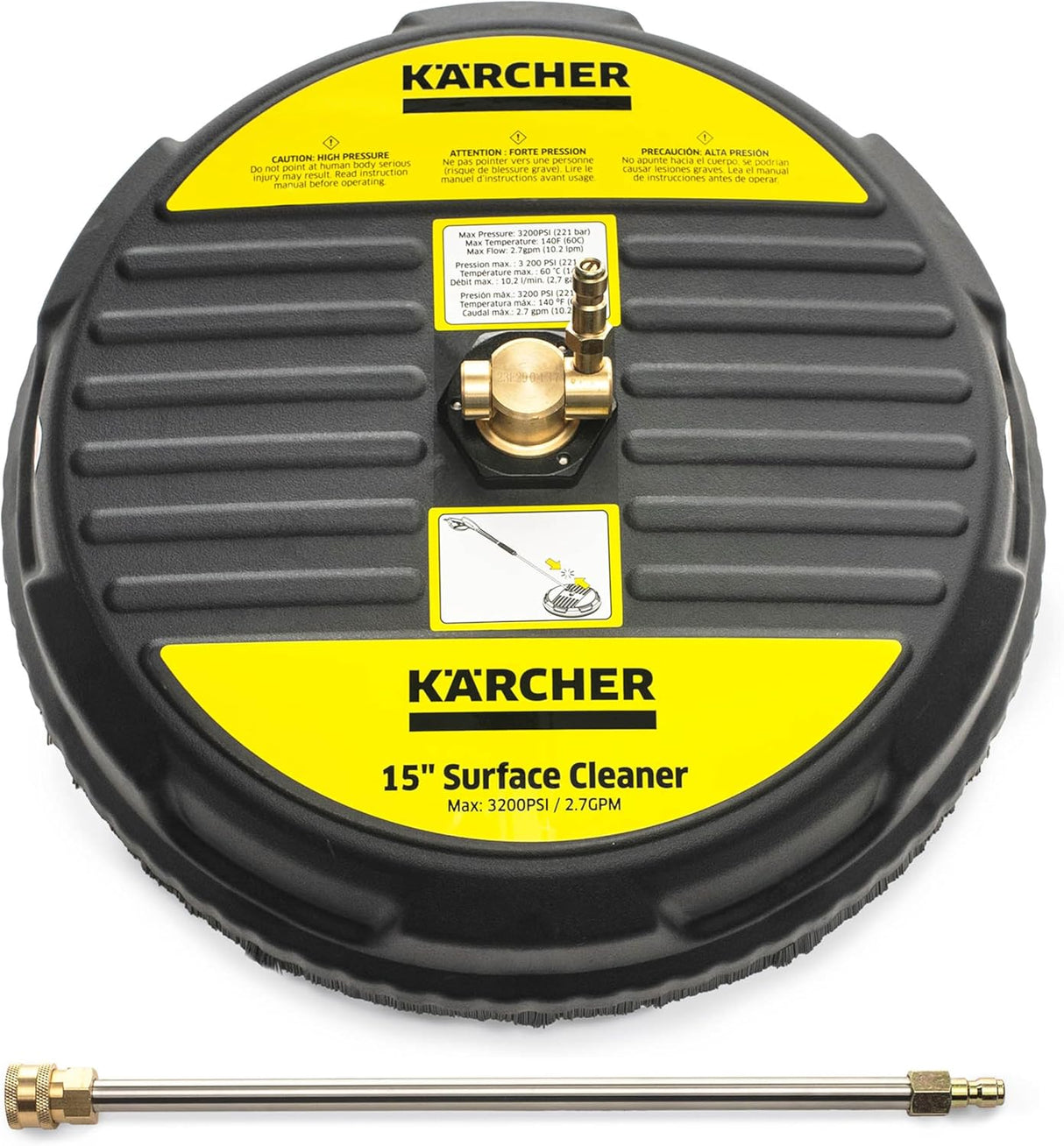 Limpiador de Superficies Kärcher 15 3200 PSI con 2 Boquillas