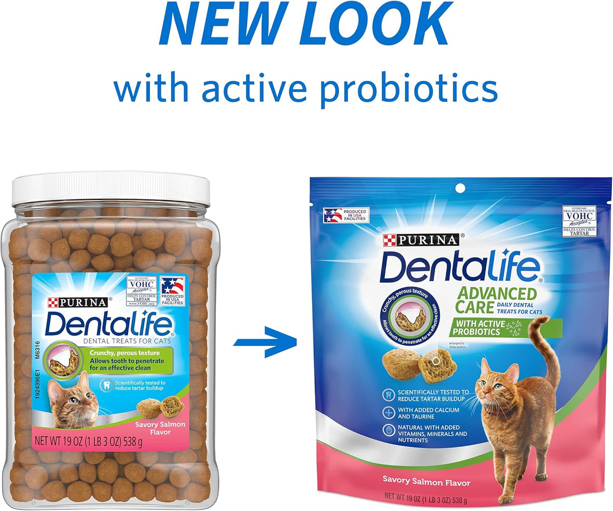 Golosinas dentales para gatos sabor a salmón sabroso