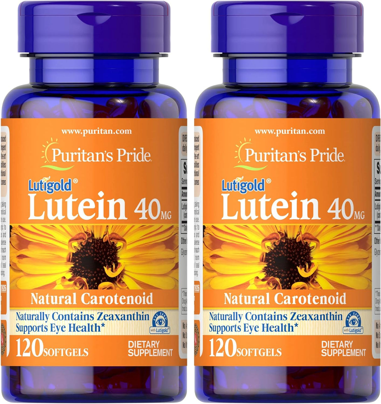 Luteína 40 mg con zeaxantina, salud ocular, 120 uds. Pack 2