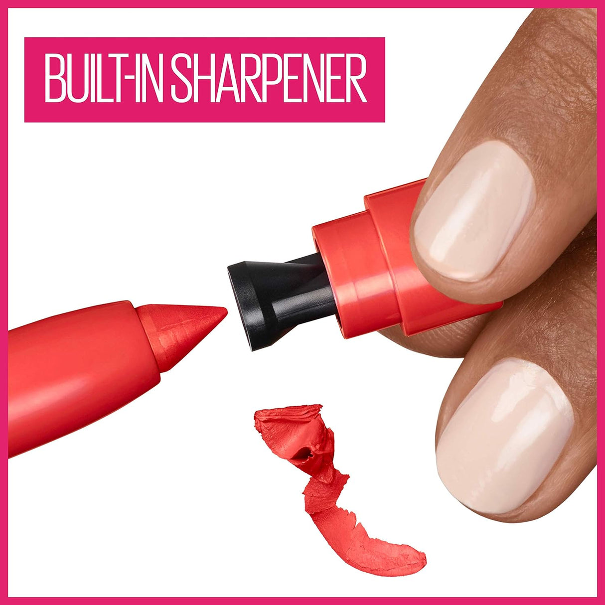 Lápiz Labial Mate Precisión con Sacapuntas, Larga Duración 8H
