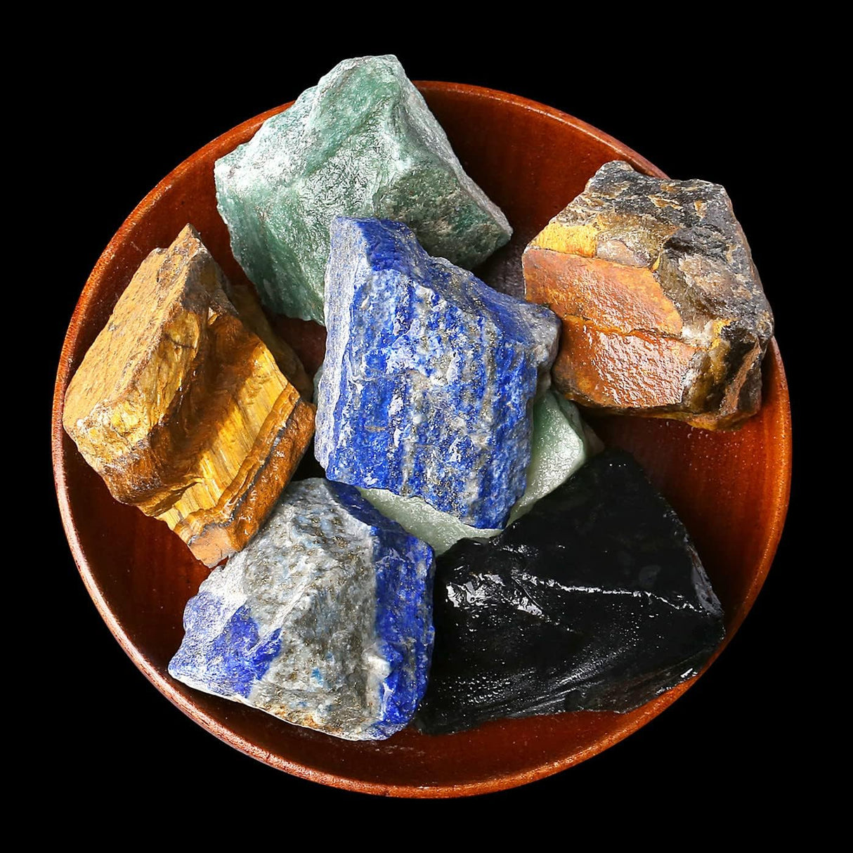 Cristales crudos de obsidiana de aventurina verde ojo de tigre