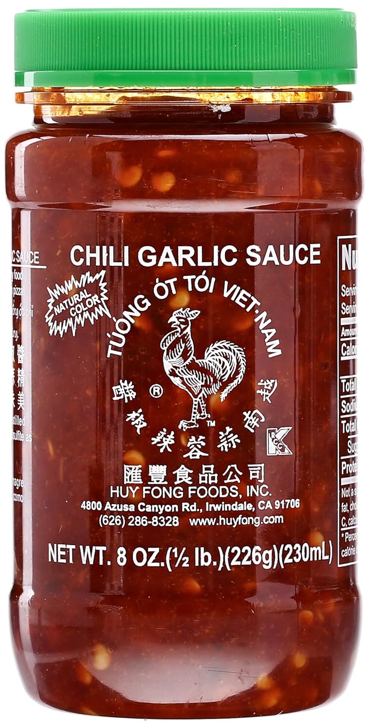 Salsa de Ajo Picante Huy Fong, 8 oz, sabor intenso y picante