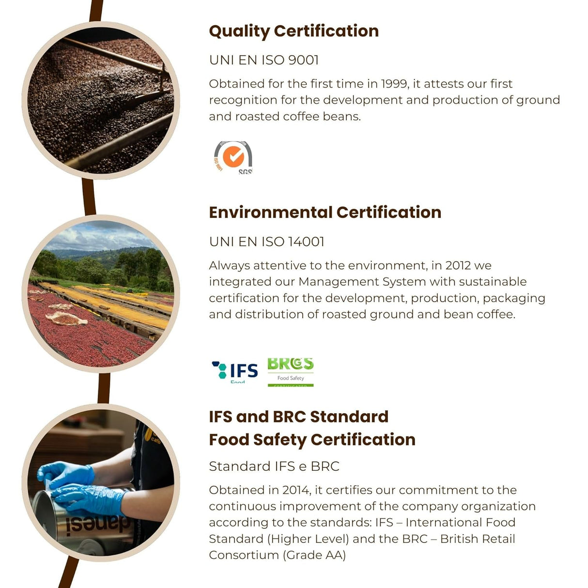 Café Espresso Molido Decaf Danesi Caffe - Tostado Medio 8.75oz