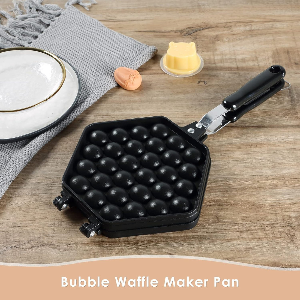 Máquina de Waffles MAOPINER, molde antiadherente, doble cara