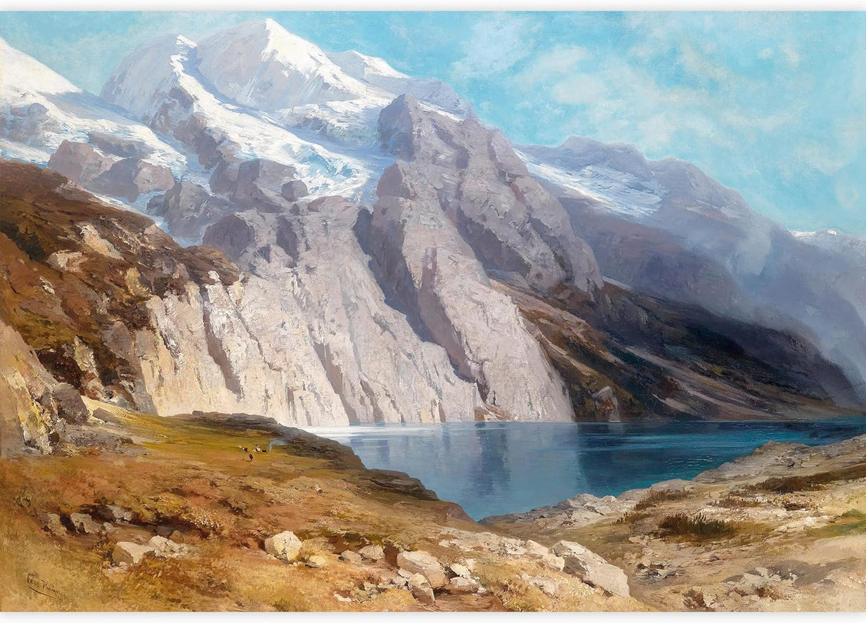 Adhesivo removible de pared/mural Otoño Cordillera Lago