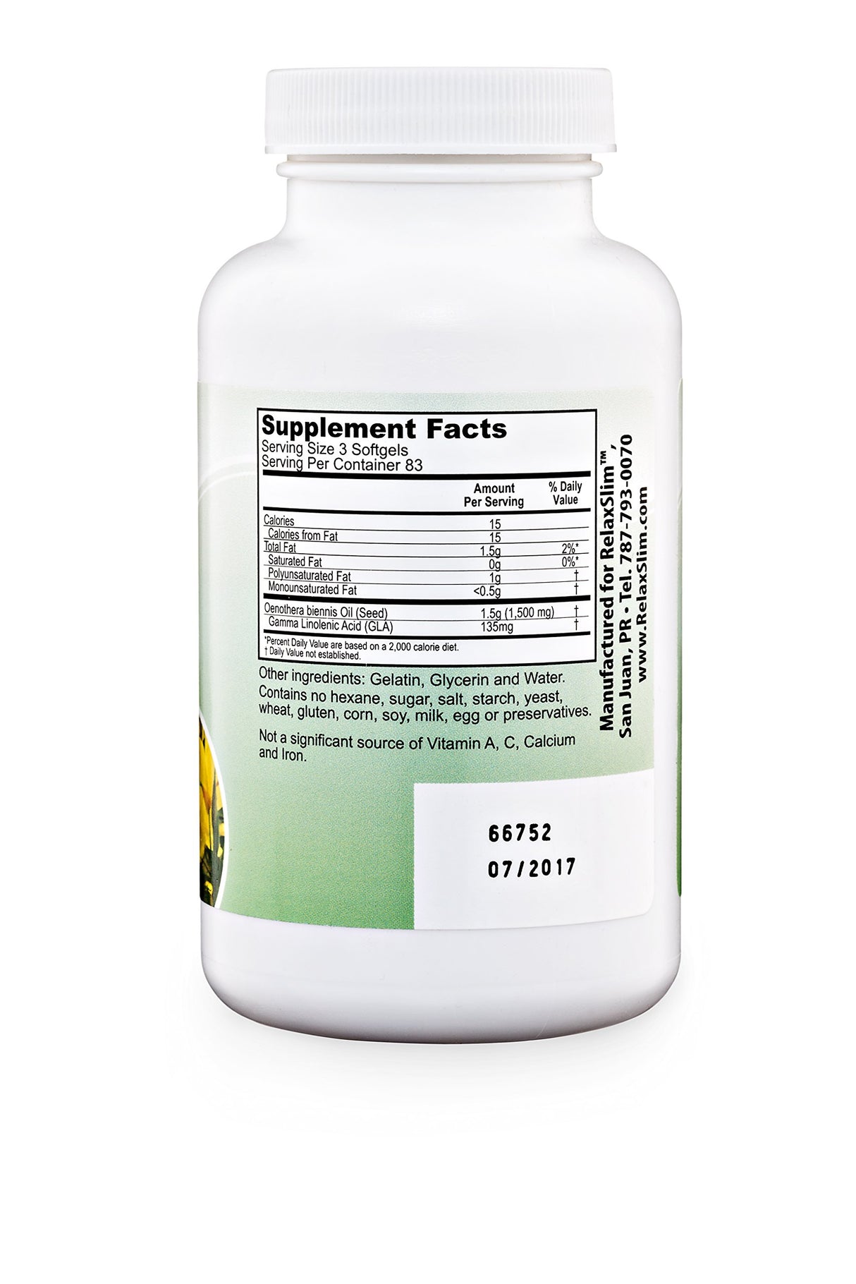 Suplemento NaturalSlim Metaboil con aceite de onagra