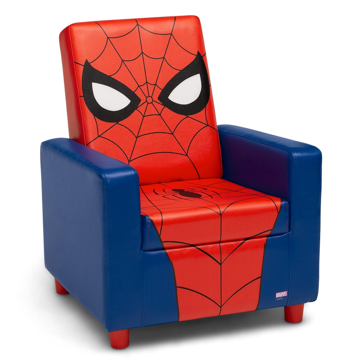 Delta Children Silla con respaldo alto, Spider-Man de madera