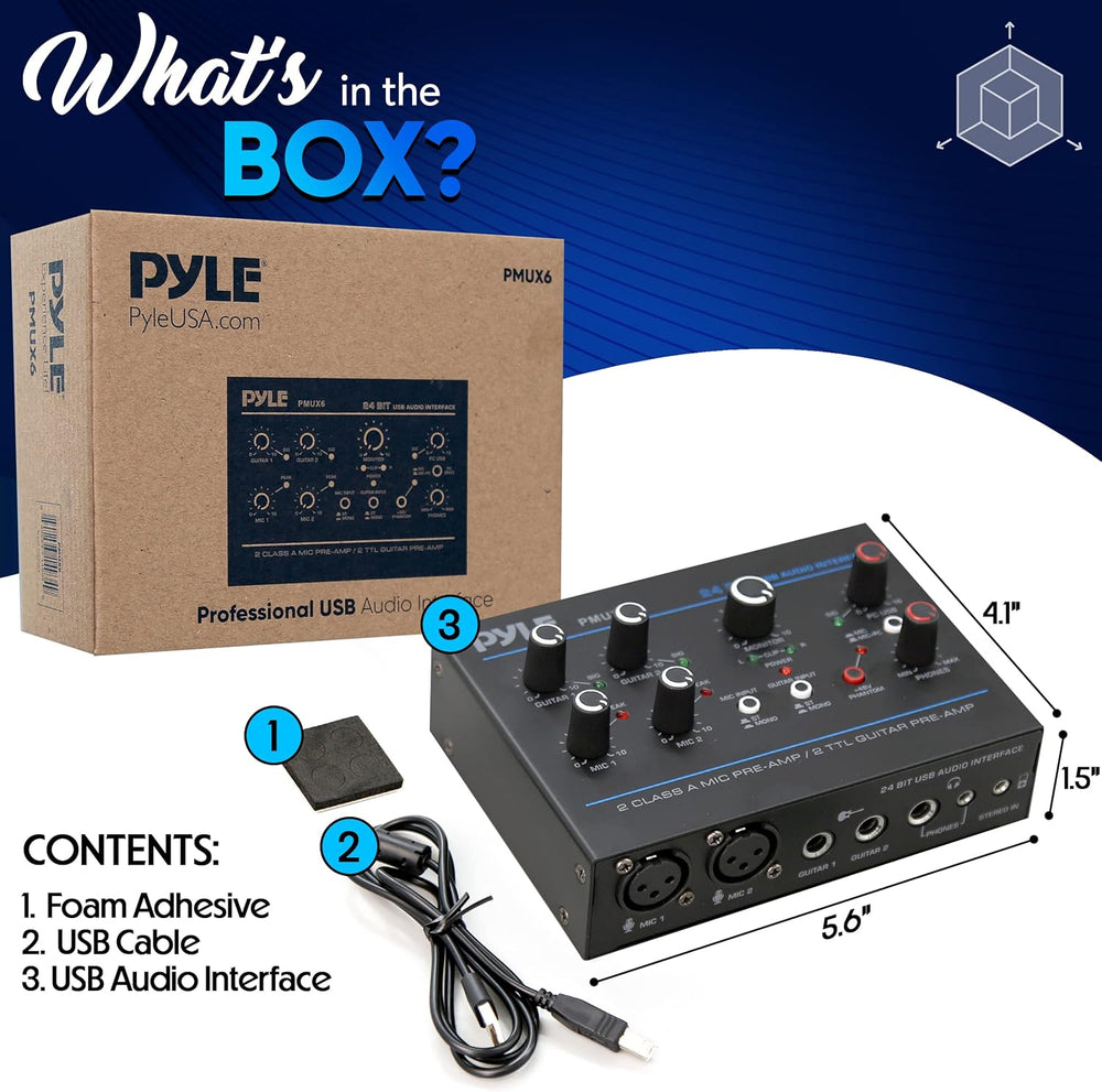 Amplificadores Interfaz de audio USB profesional  PMUX6