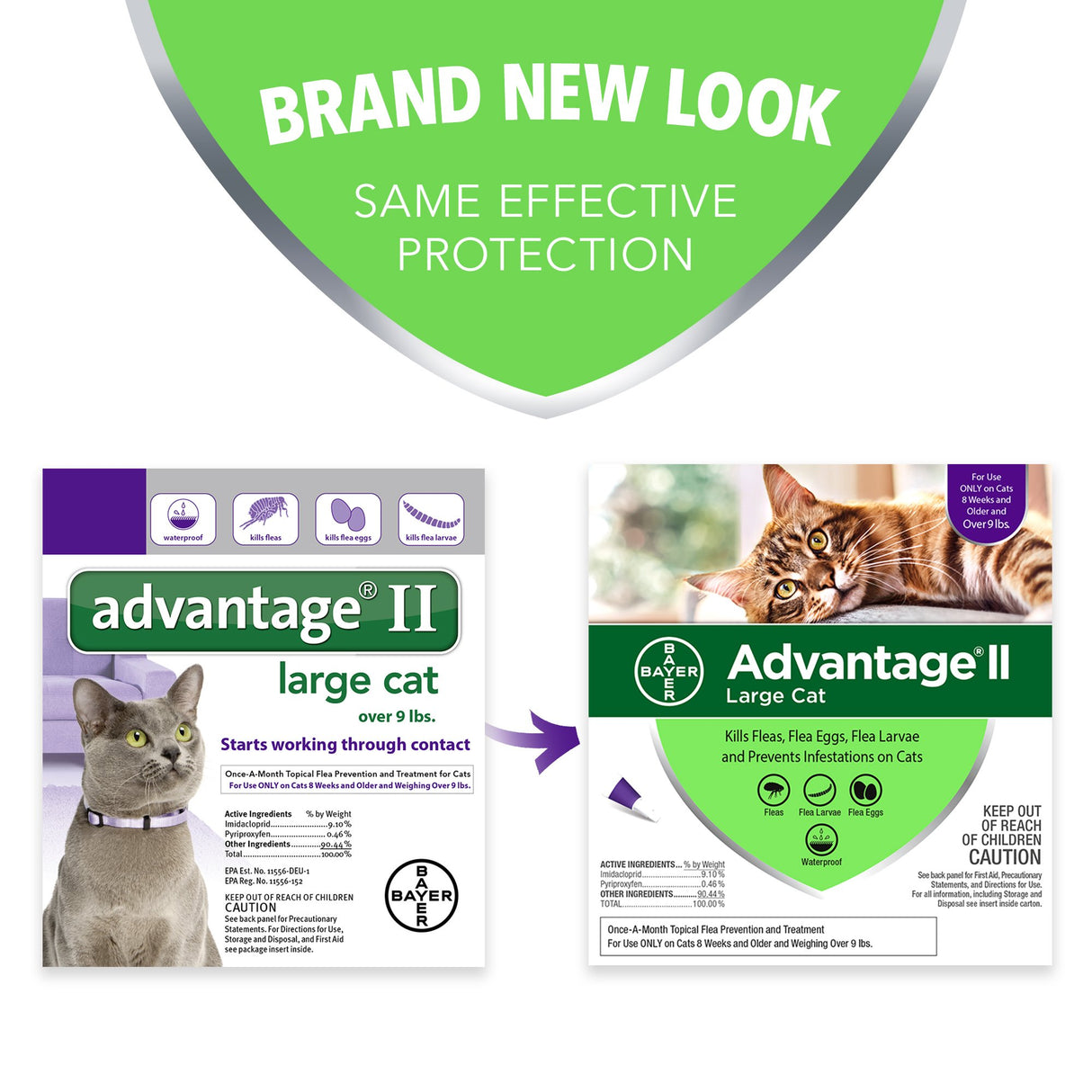 Bayer Advantage II para gatos grandes de más de 9 libras