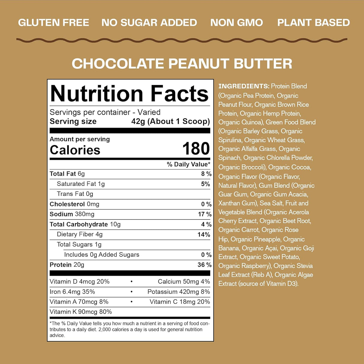 Suplemento Amazing Grass Mezcla orgánica de proteínas polvo