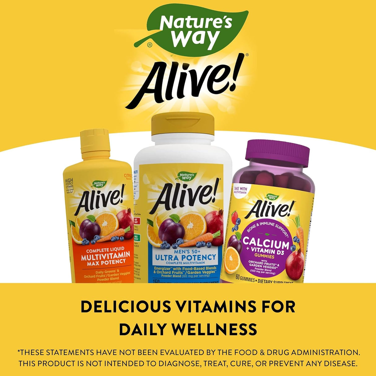 Suplemento Nature's Way ¡Alive! Ultra multivitamínico 150 un