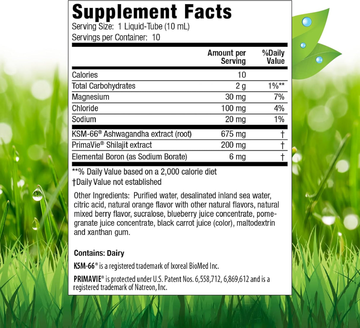Mezcla Líquida de Ashwagandha, Irwin Naturals, 10 Tubos