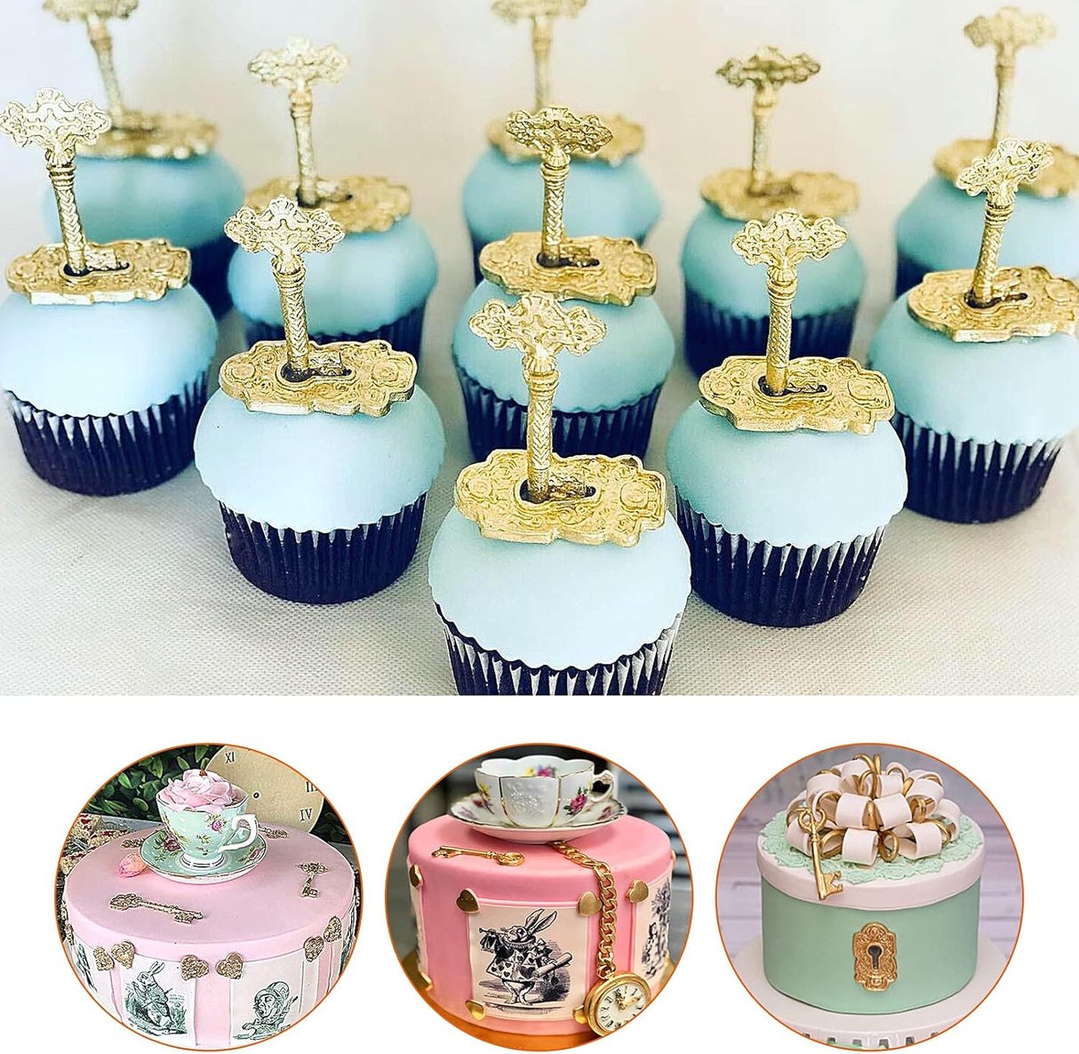 Moldes de arcilla polimérica vintage con agujero rosado