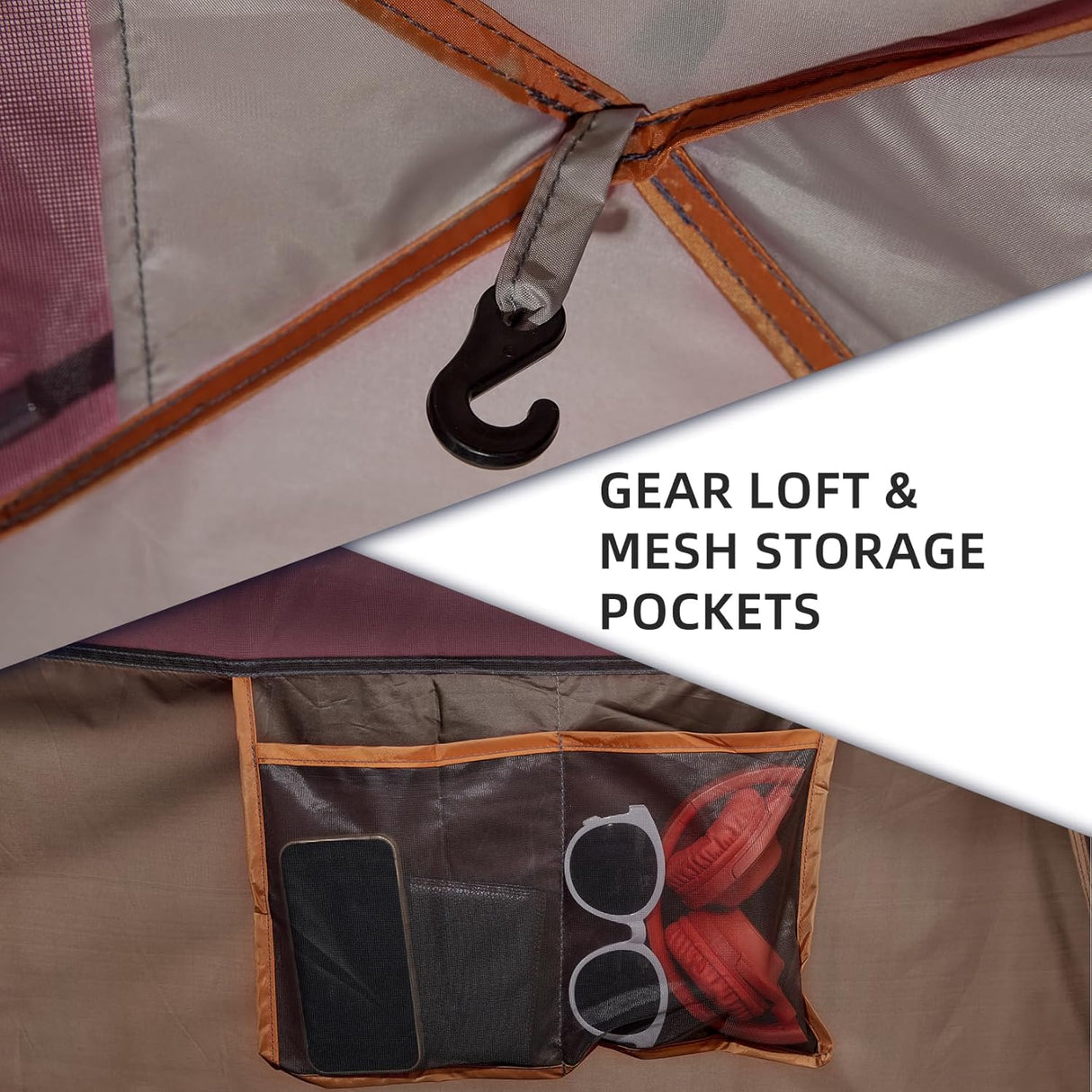 Tienda de campaña 4 personas CAMEL CROWN, impermeable, fácil montaje