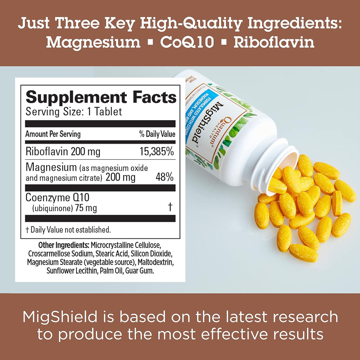 Suplementos de magnesio con riboflavina y CoQ10 60 tabletas