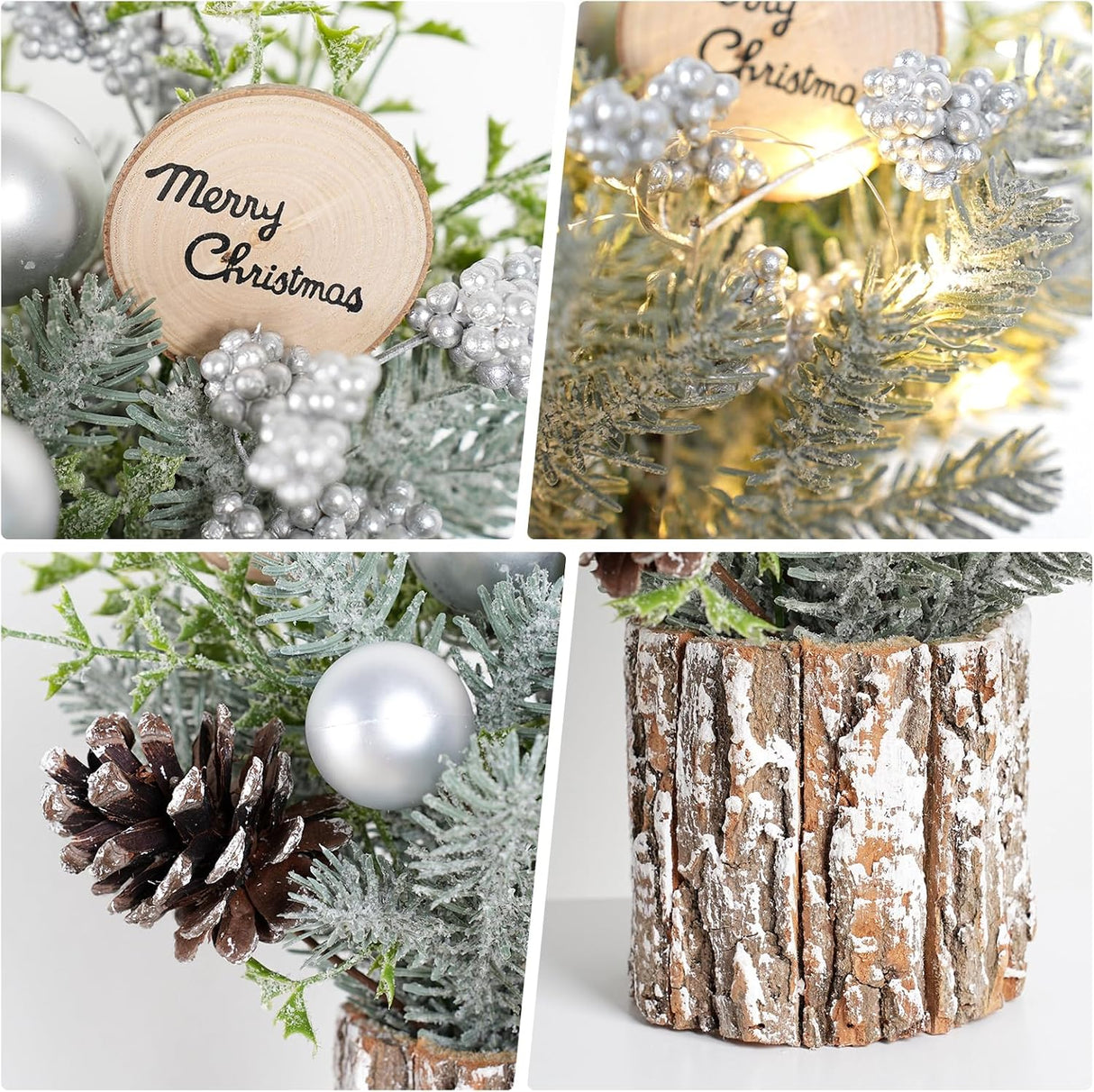 Árbol de Navidad Mini N&T NIETING 12 con luces LED cálidas