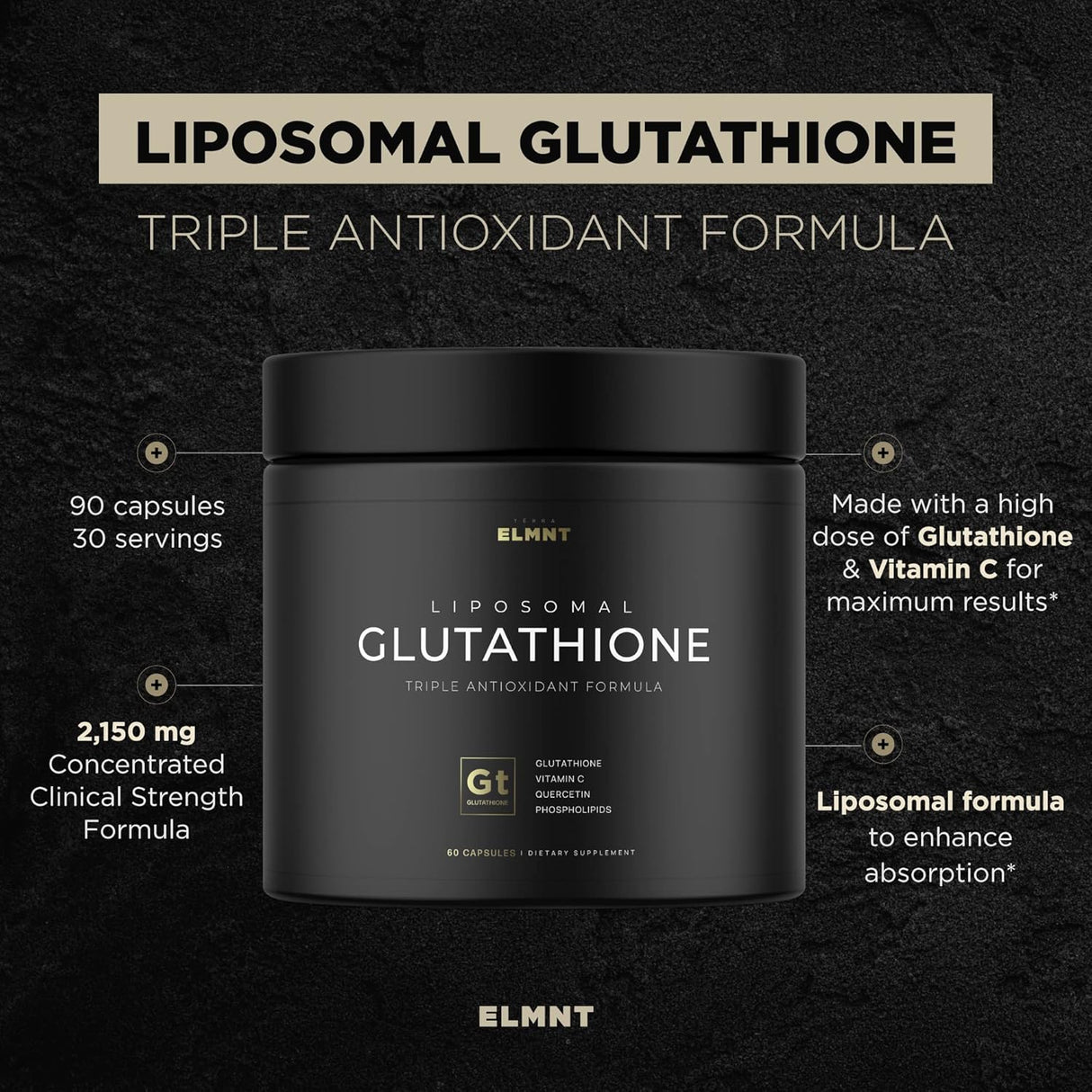 Suplementos Alimenticios de glutatión liposomal triple