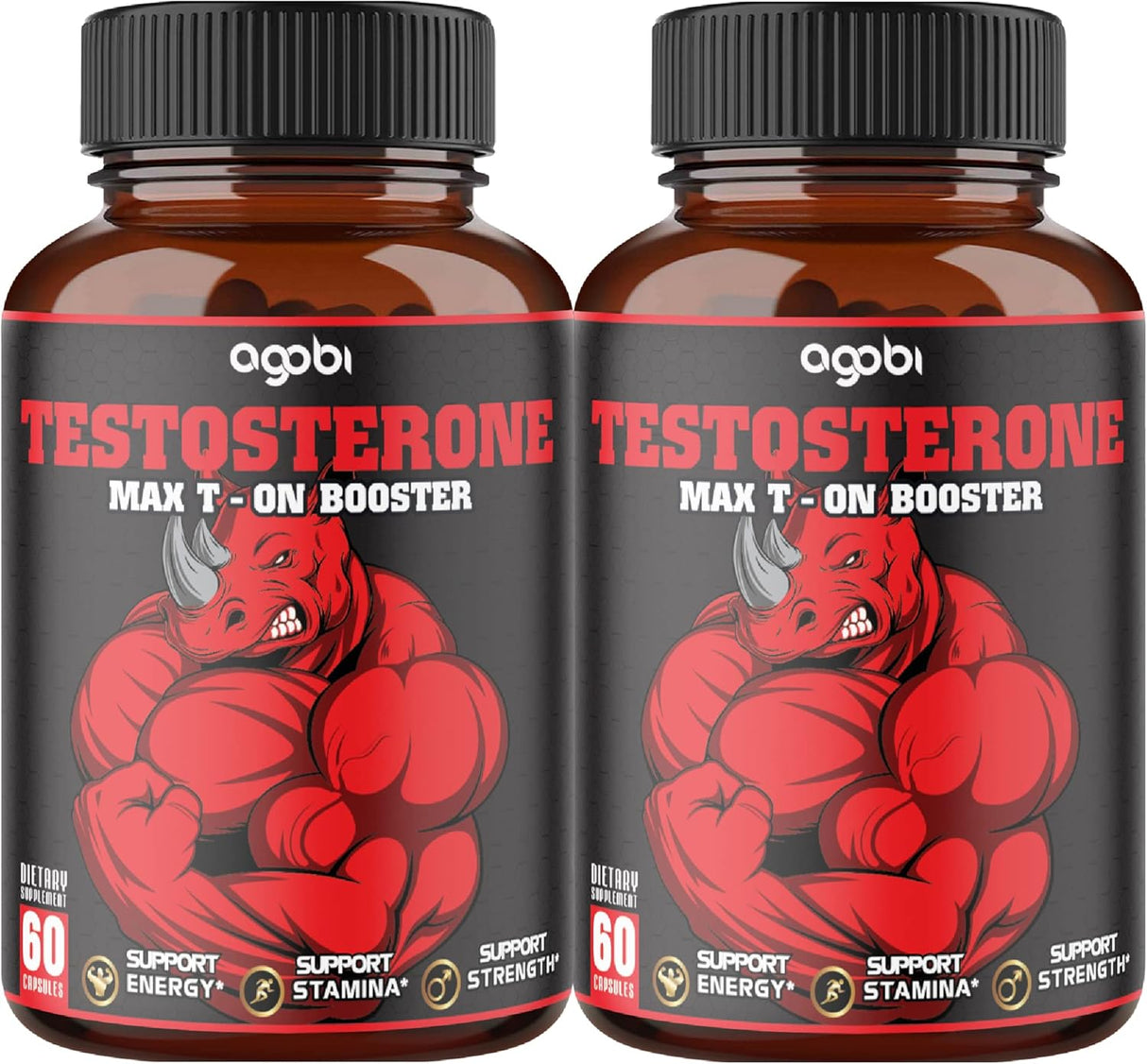 2 paquetes de 60 cápsulas 14000 mg de refuerzo testosterona