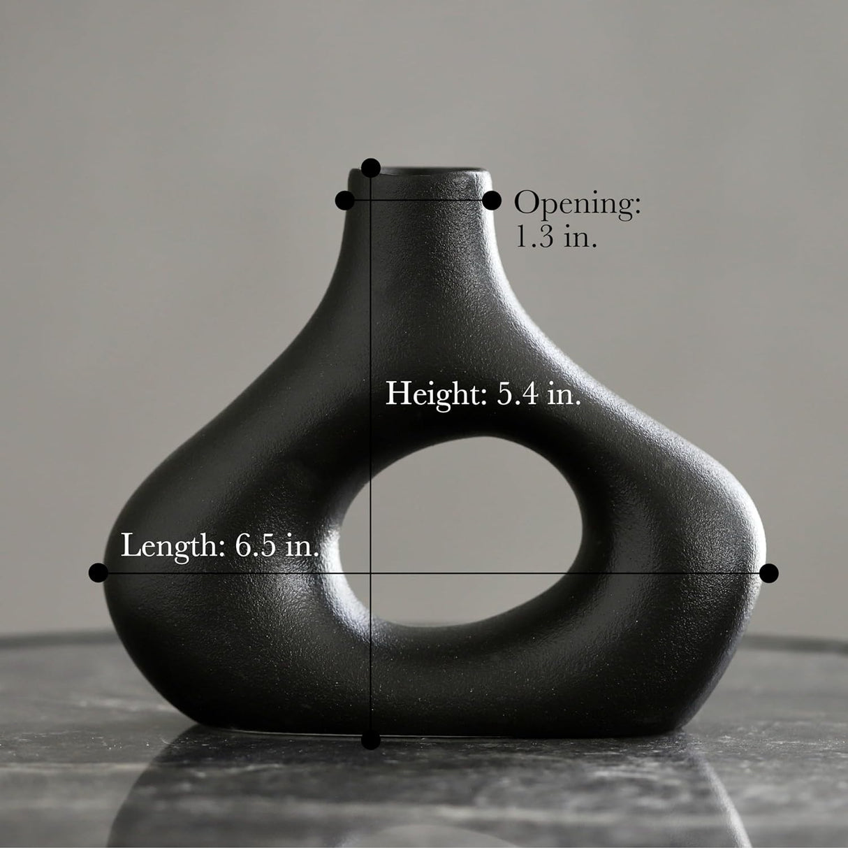 Jarrón Donut Carrot's Den, Cerámica Minimalista, Set de 2