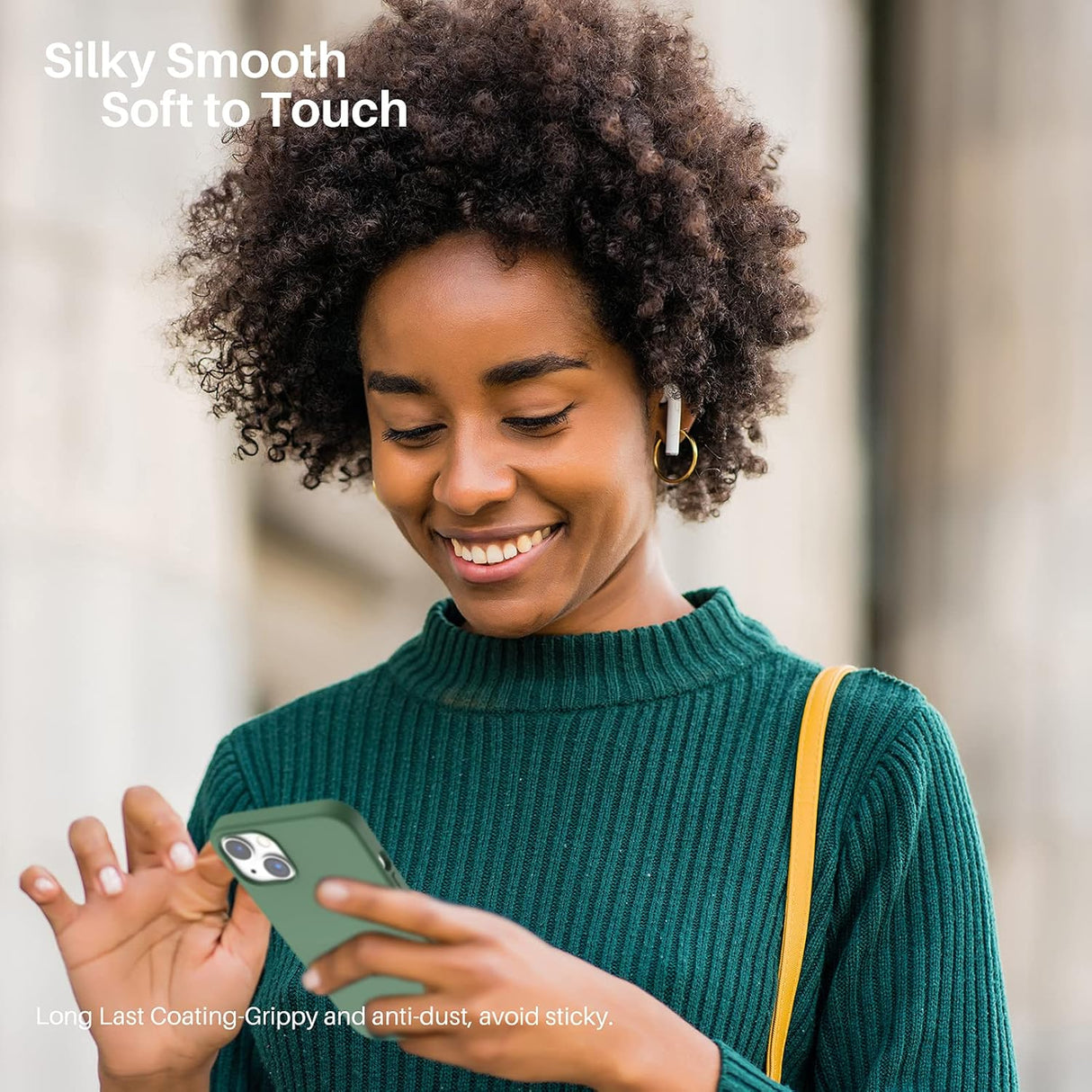 ORNARTO - Funda compatible con iPhone 3 y iPhone 13 Pro, goma de gel suave de 3 capas de silicona líquida delgada, 15,5 cm, trébol