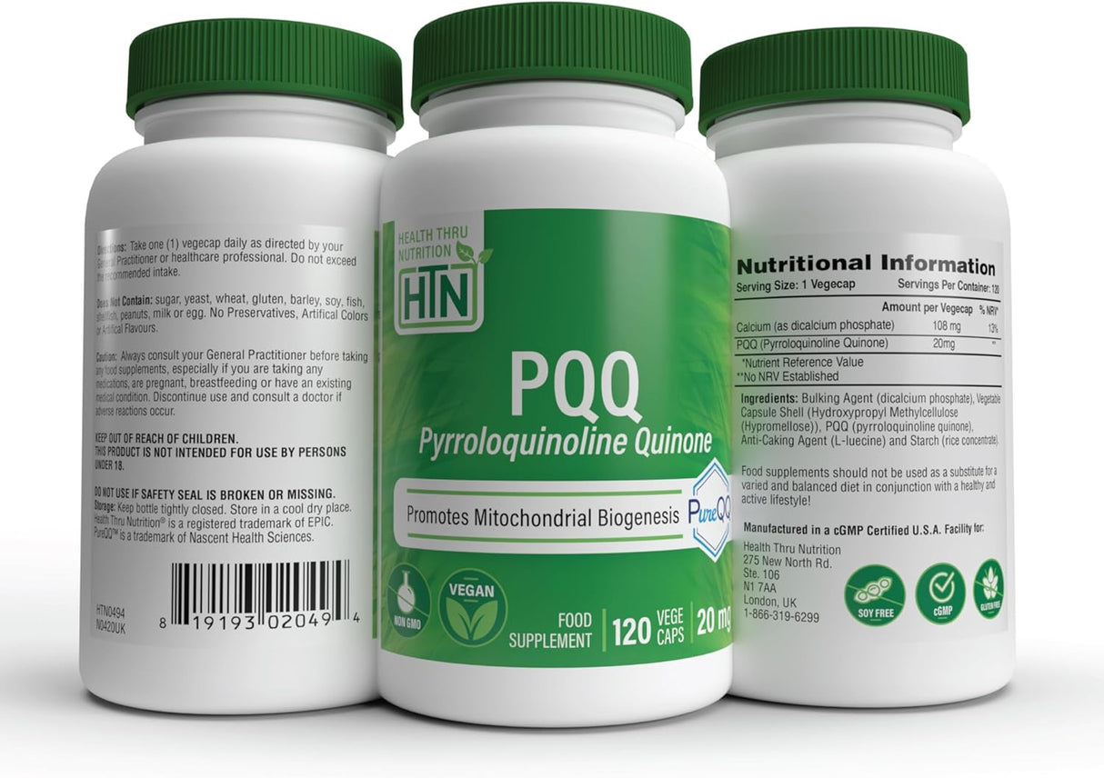 Suplemento PQQ 20 mg (Pirroloquinolina quinona)