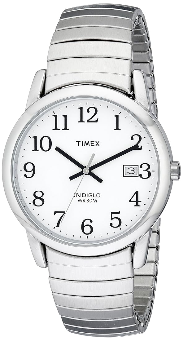 Reloj Timex para hombre correa plateada de acero inoxidable